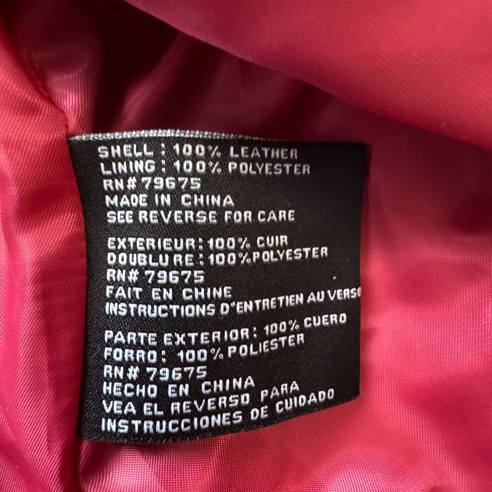 Michael Kors red Leather Jacket - Picture 7 of 9